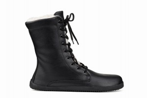 Ahinsa Jaya Zip-up Barfuß Winterstiefel Damen Schwarz | ZLL4317EY