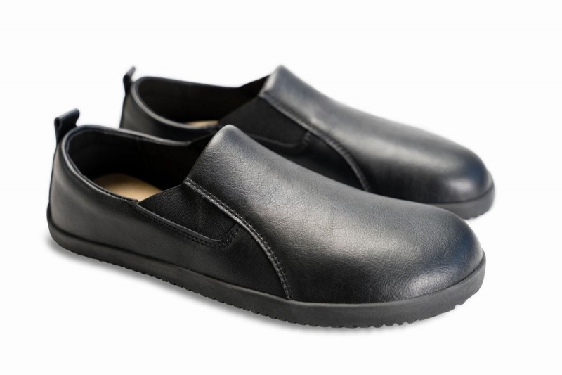 Ahinsa Vegan Leder Barfuß Slip-on-sneakers Damen Schwarz | FHC4917VI